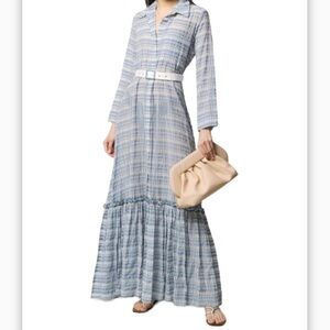 LAUREN MERKIN Tan Leather Designer CLUTCH Logo Inside